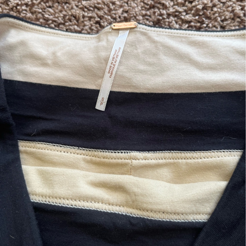 Free People Black and Tan Striped Maxi Skirt - Picture 4 of 4
